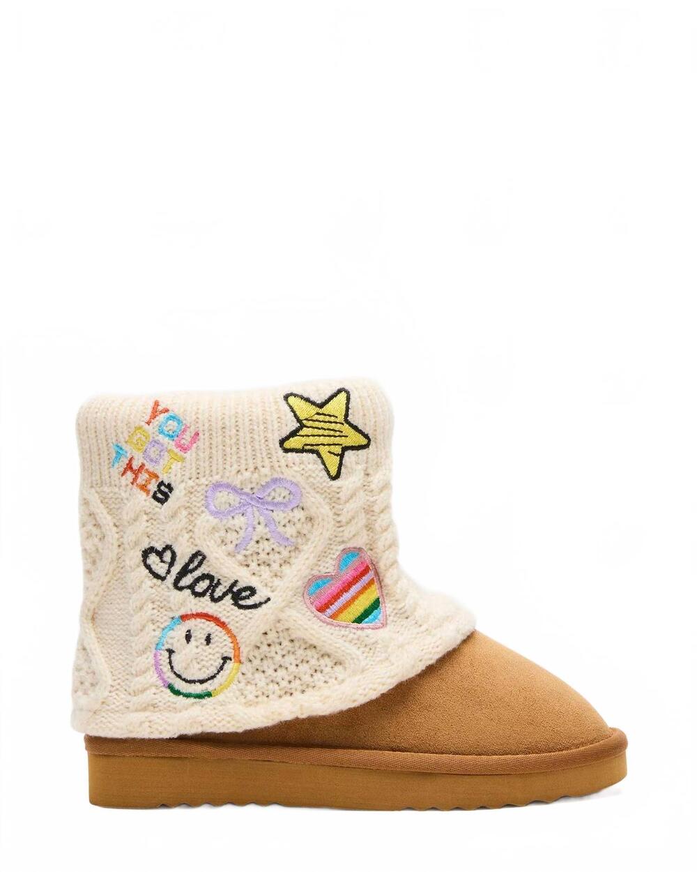 NEW STEVE MADDEN kid's swayy boots in cognac multi